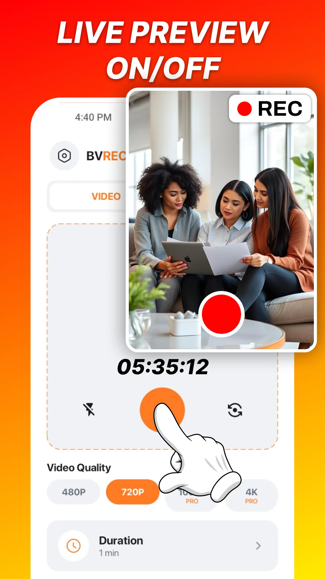 Background Video Recorder screenshot